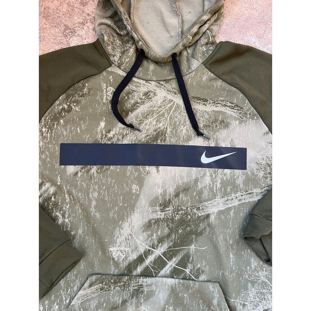 Nike DRI-FIT Olive Green Real tree Hoodie, Men's size XXL - Picture 2 of 8